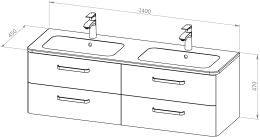 Omarica CHARM 140 z umivalnikom