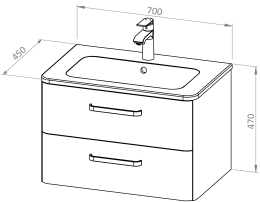 Omarica CHARM 70 z umivalnikom