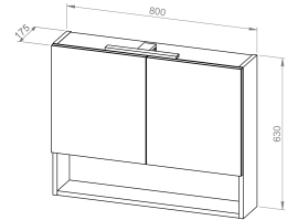 Viseča omarica BASIC PLUS 80 z ogledalom