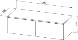 Viseča omara JAZZ 120  z dvema predaloma