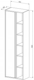 Stranska omarica CONNECT 55x180
