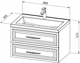 Omarica VINTAGE 80 z umivalnikom