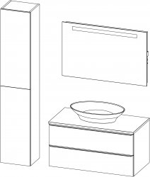 Grande TOP / composizione III / 100 + 35 cm