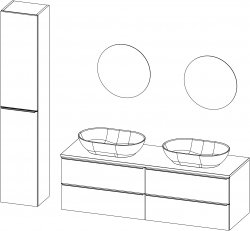 Grande TOP / composizione V / 160 + 35 cm