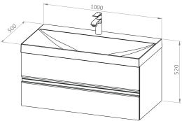 Omarica LYRA 100 z umivalnikom*