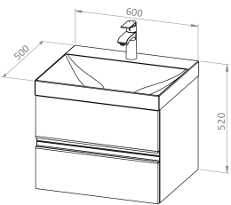 Omarica LYRA 60 z umivalnikom