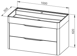 Omarica ARDEA 100 z umivalnikom