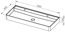 Umivalnik ARDEA 120, viseči